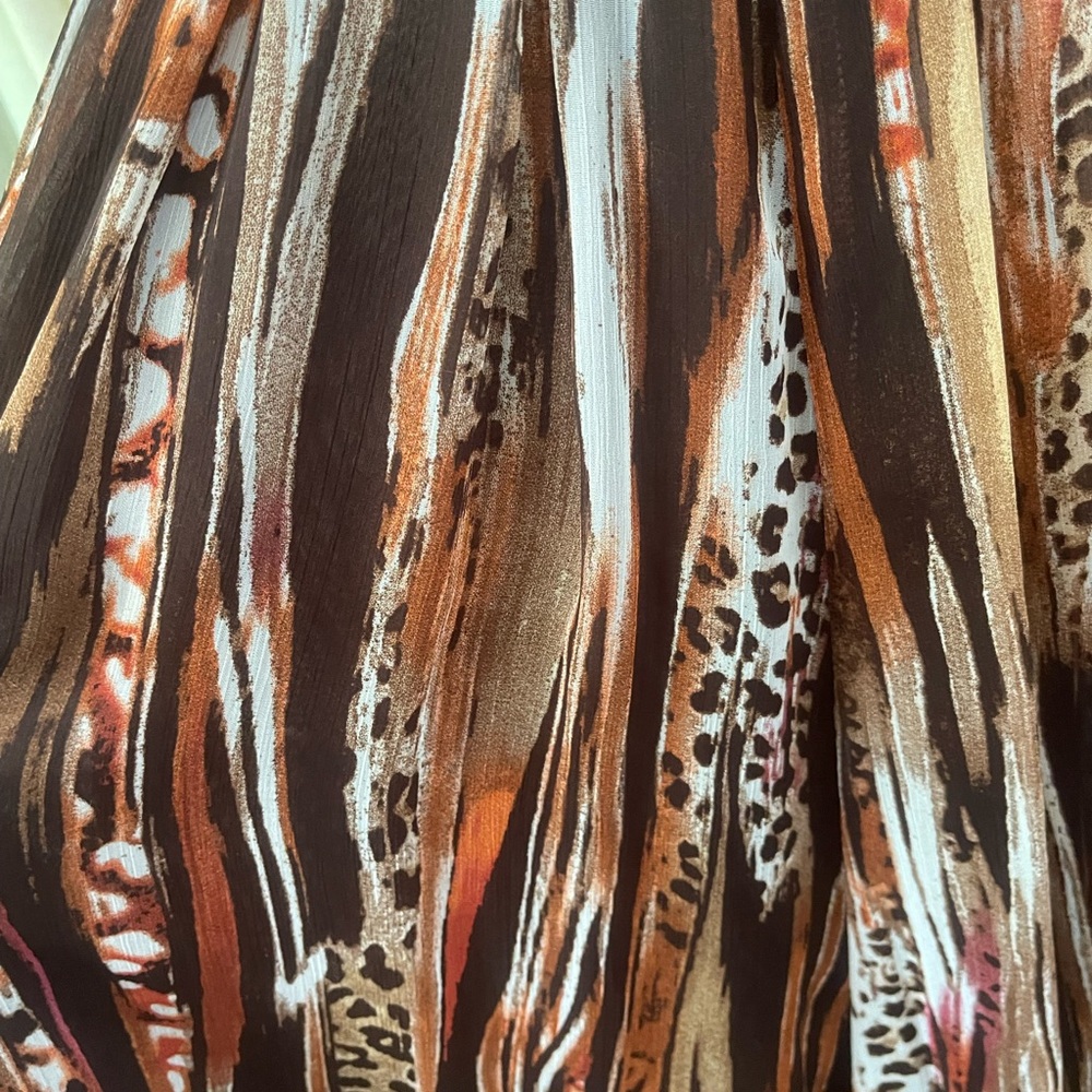 NEW A'Reve Gold Pleated Ruched Maxi Dress - Picture 7 of 14